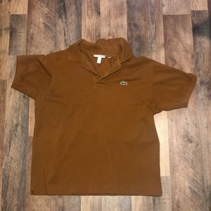 brown lactose button up shirt